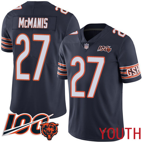 Chicago Bears Limited Navy Blue Youth Sherrick McManis Home Jersey NFL Football #27 100th Season->youth nfl jersey->Youth Jersey